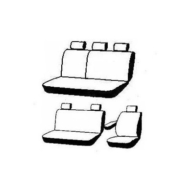 Autopotahy na Renault Trafic, od r. 2001, 6 míst, Authentic Premium vlnky černé