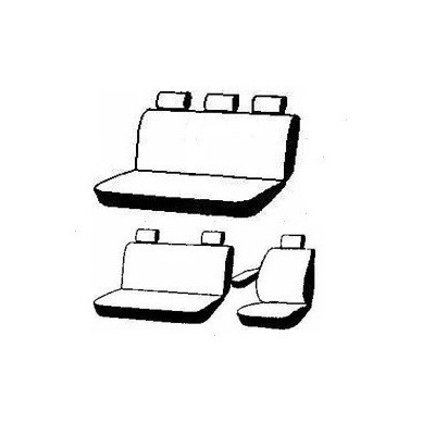 Autopotahy na Renault Trafic, od r. 2001, 6 míst, Authentic Premium vlnky černé