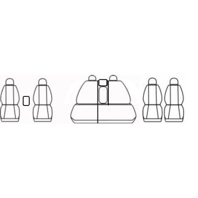 Autopotahy na Toyota Land Cruiser V8, 7 míst, model 2016, Authentic Doblo vlnky černé