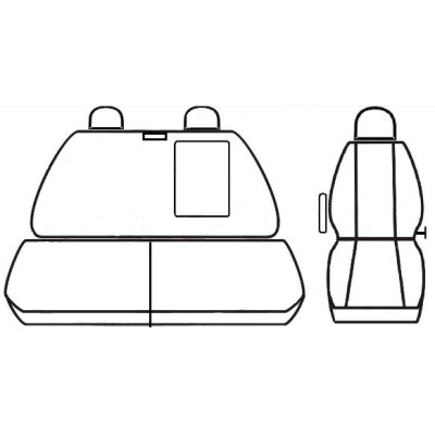 Autopotahy na Toyota Proace, od r. 2016, Lux style barva černá