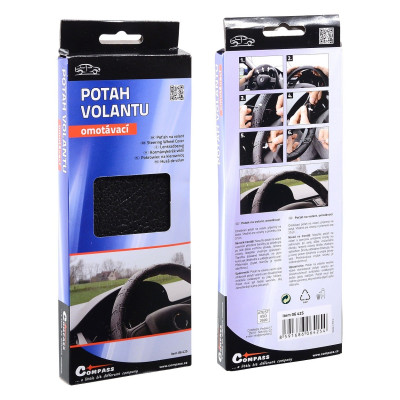 Potah volantu omotávací černý
