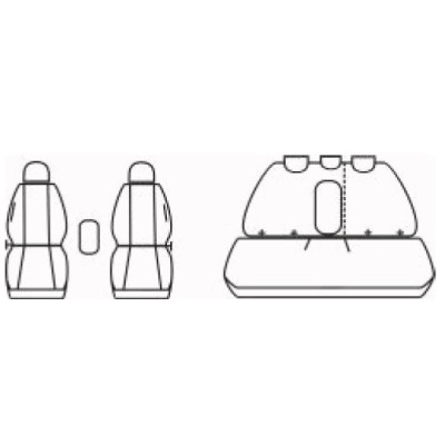 Autopotahy na Volkswagen T-Roc, od r. 2017, Elegance alcantara černo modré