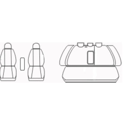 Autopotahy na Audi A4, B8 standartní sedadla, od roku 2008 - 2015, Eco Lux barva šedá/černá