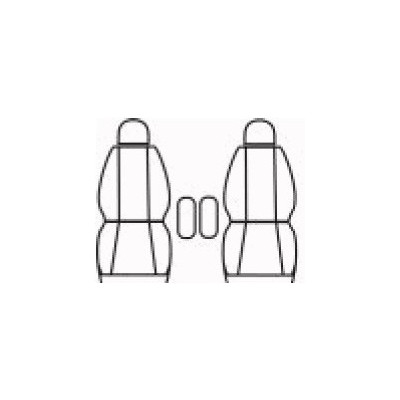 Autopotahy na Citroen Berlingo II., přední sedadla 1+1, od r.2008, Lux style barva šedo černá