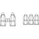 Autopotahy na Citroen Berlingo II., od roku 2008, 5 sam. sedadel, Lux style barva šedo černá