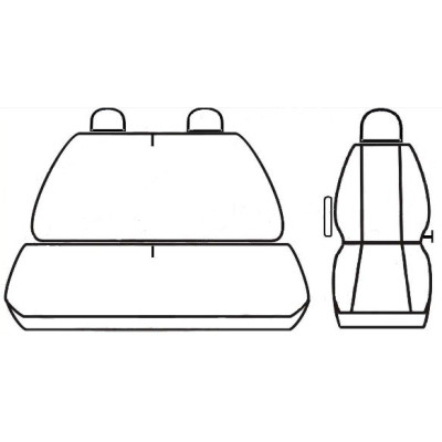 Autopotahy na Citroen Jumpy III., 3 místa bez stolku, od r. 2016, Lux style barva šedo černá