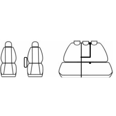 Autopotahy na Citroen C3 Aircross, se zadní lok. opěrkou, od r. 2017, Elegance alcantara černo červené