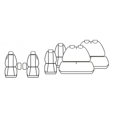 Autopotahy na Citroen SpaceTourer, 8 míst, 1+1,1+2,1+2, od r. 2016, Dynamic žakar tmavý