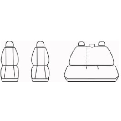 Autopotahy na Dacia Duster II., od r. 2014 - 2017, Elegance alcantara černé