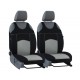 Autopotahy na přední sedadla Tuning Extreme Alcantara, barva šedá