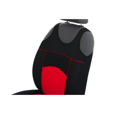 Autopotahy na přední sedadla Tuning Extreme Alcantara, barva červená