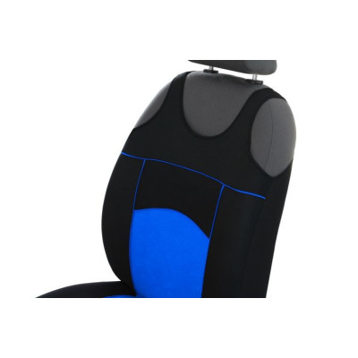 Autopotahy na přední sedadla Tuning Extreme Alcantara, barva modrá