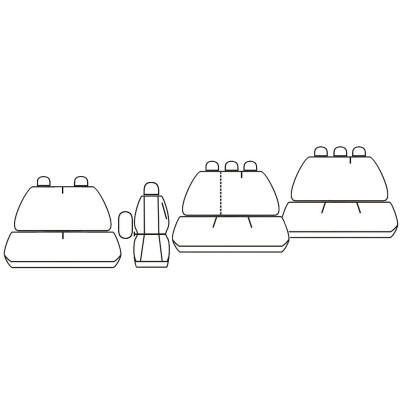 Autopotahy na Fiat Talento, 9 míst, od r. 2016, zadní lavice, Dynamic Žakar tmavý