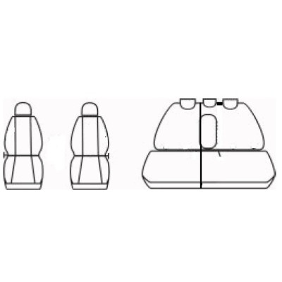 Autopotahy na Ford Kuga II., od r. 2013, Elegance alcantara černo modré