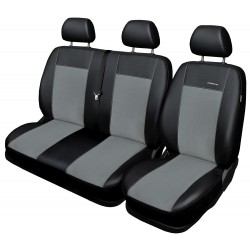 Autopotahy na Ford Transit Custom, 3 místa, od r. 2012, Eco Lux barva šedá/černá