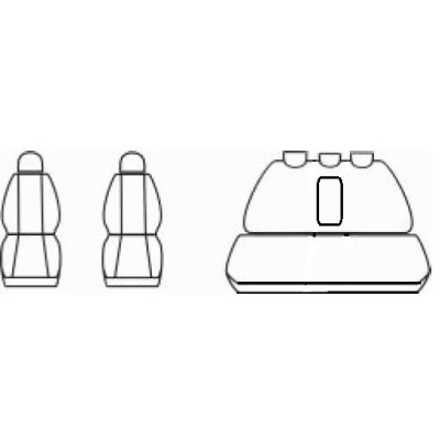 Autopotahy na Mitsubish L200, od r.2006, Authentic Doblo vlnky černé