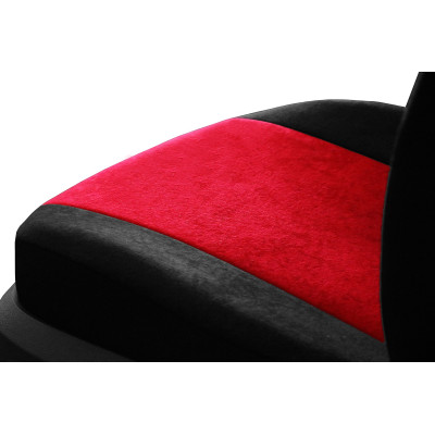 Autopotahy na Nissan Qashqai, od r. 2007 - 2013, bez zadní lok. opěrky, Elegance alcantara černo červené