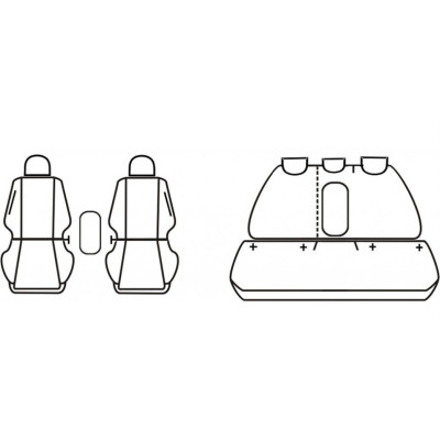 Autopotahy na Nissan Qashqai, od r.2017, Tekna a Connecta, Authentic Doblo vlnky černé