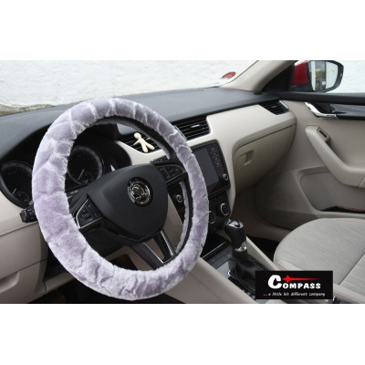 Potah volantu Smooth, barva šedá