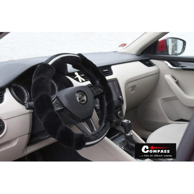 Potah volantu Diamond, barva černá