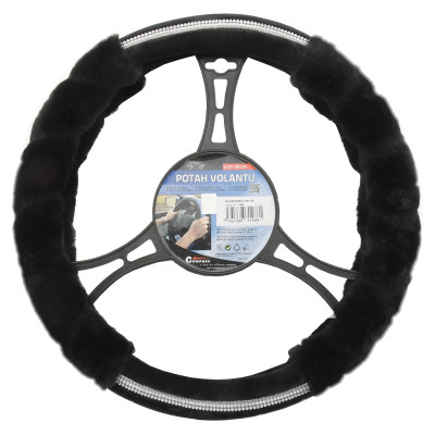 Potah volantu Diamond, barva černá