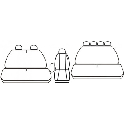 Autopotahy na Renault Master, 7 míst (1+2+4), od r. 1999 - 2010, Dynamic Žakar tmavý