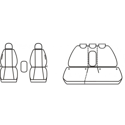 Autopotahy na Škoda Kodiaq, 5 míst, výbava Ambition a Active, Elegance alcantara černo červené
