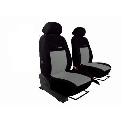 Autopotahy na Volkswagen Crafter, od r. 2017, sedadla 1+1, Elegance alcantara černo šedé