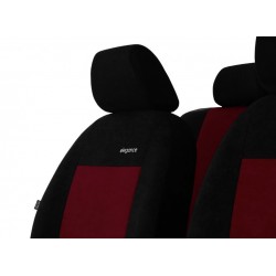 Autopotahy na Volkswagen Crafter, od r. 2017, sedadla 1+1, Elegance alcantara černo vínové