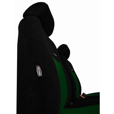 Autopotahy na Volkswagen Crafter, od r. 2017, sedadla 1+1, Elegance alcantara černo zelené