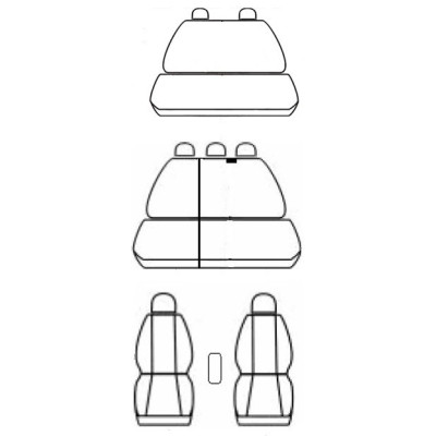 Autopotahy na Volkswagen Caddy, od r. 2015, 7 míst, Royal - 1