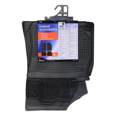 Autokoberce gumové, sada 4ks, UNI B