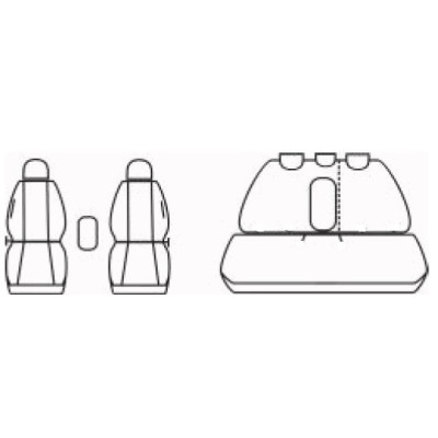 Autopotahy na míru Luxor, model Pacific na Škoda Octavia IV., se zadní loketní opěrkou