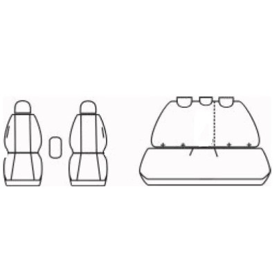 Autopotahy na míru Luxor, model Ponza na Škoda Octavia IV., bez zadní loketní opěrky