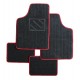 Textilní autokoberce univerzální Napoli, barva černá/červená
