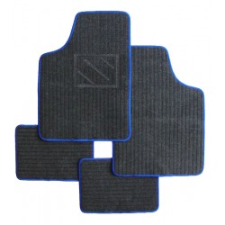 Textilní autokoberce univerzální Napoli, barva černá/modrá