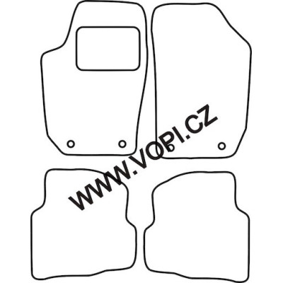 Textilní autokoberce na míru Carfit - Velur na Škoda Fabia I.
