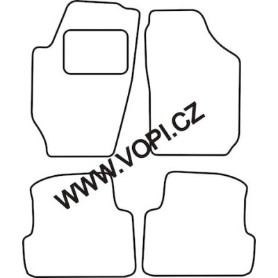 Textilní autokoberce na míru Colorfit Tunning - Velur na Škoda Fabia II.