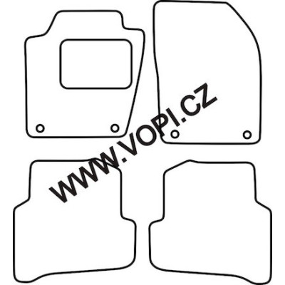 Textilní autokoberce na míru Colorfit Tunning - Velur na Škoda Fabia III.