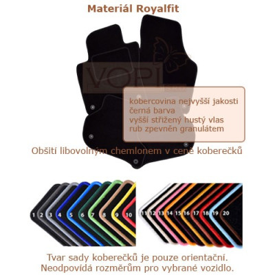 Textilní autokoberce na míru Royalfit - Velur extra