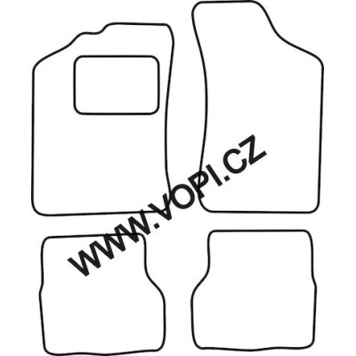 Textilní autokoberce na míru Perfectfit na Škoda Favorit