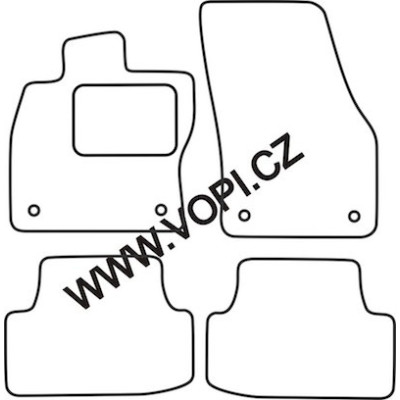 Textilní autokoberce na míru Perfectfit na Škoda Karoq, od roku 2017