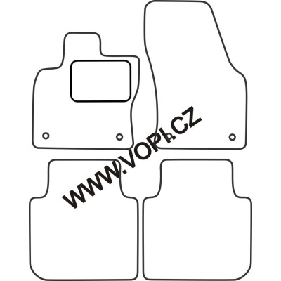 Textilní autokoberce na míru Perfectfit na Škoda Kodiaq, od roku 2016