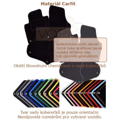 Textilní autokoberce na míru Carfit, barva šedá