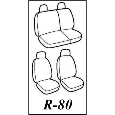 Autopotahy na Škoda Octavia I., dělená zadní sedadla, 4 opěrky hlavy, kožené Authentic Leather III.