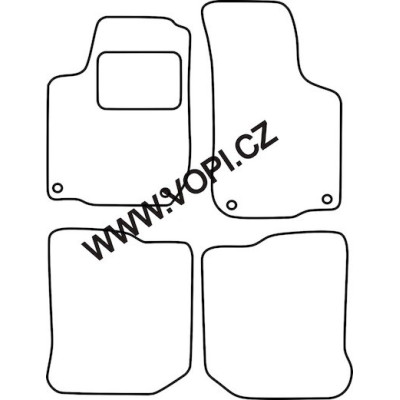Textilní autokoberce na míru Perfectfit na Škoda Octavia I., od roku 1996 - 2010