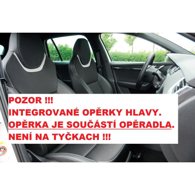 Autopotahy na Škoda Octavia III., přední opěrky hlavy integrované, Authentic Velvet