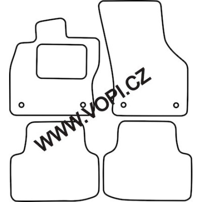 Textilní autokoberce na míru Perfectfit na Škoda Octavia III., od r. 2013 - 2020