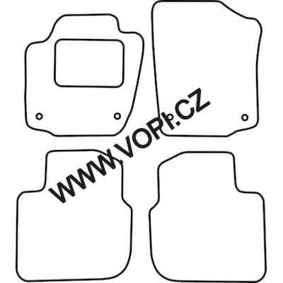 Textilní autokoberce na míru Colorfit Tunning - Velur na Škoda Octavia III., od r. 2013 - 2020
