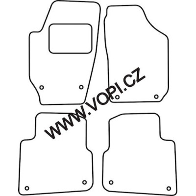 Textilní autokoberce na míru Royalfit - Velur extra na Škoda Roomster, od r. 2010 - 2015